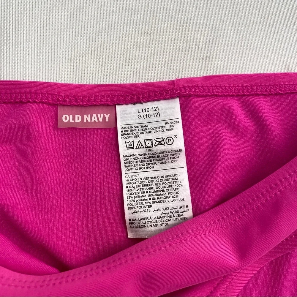 Old Navy hot pink bikini L=10-12